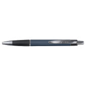 Custom Name Navy Blue Stylish Writing Pen Gift (Achterkant)