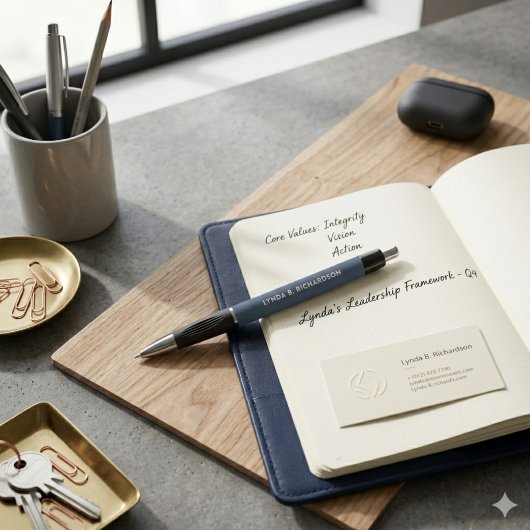 Custom Name Navy Blue Stylish Writing Pen Gift