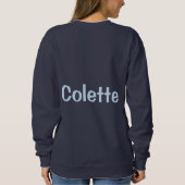 Custom Name Navy Blue Women's Sweatshirt (Dos)