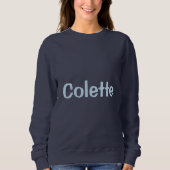 Custom Name Navy Blue Women's Sweatshirt (Devant)