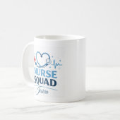 Custom Name Nurse Squad Coffee Mug Gift (Devant gauche)