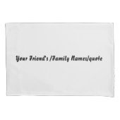 Custom Name Off White Pillowcases – Personalized  Kussensloop (Voorkant-Links)