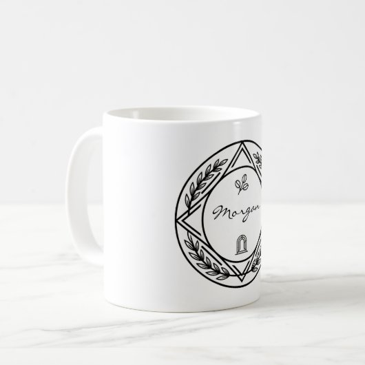 Custom Name or Initial Personalized Coffee Mug (Devant gauche)