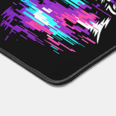 Custom Name Override Glitch Wolf Gaming Desk Mat (Coin)