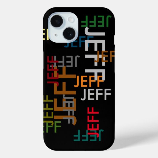 Custom Name Pattern Typography Case-Mate iPhone Case (Achterkant)