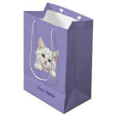 Custom Name Personalized Kitten Art Gift Medium Cadeauzakje (Voorkant Gekanteld)