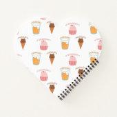 Custom Name Pink Cupcake and Black Cat Pattern  Notitieboek (Achterkant)