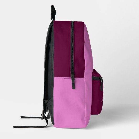 Custom Name Pink Girls Back to School  Bedrukte Rugzak (Links)