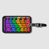 Custom Name Pride Bagagelabel (Voorkant (horizontaal))