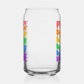 Custom Name Pride Blikvorm Glas (Links)