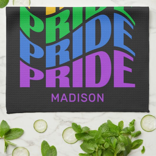 Custom Name Pride Theedoek (Gevouwen)