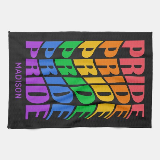 Custom Name Pride Theedoek (Horizontaal)