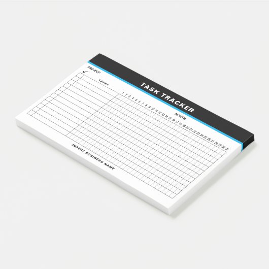 Custom Name Project Task Tracker Post-It Notes (Schuin)