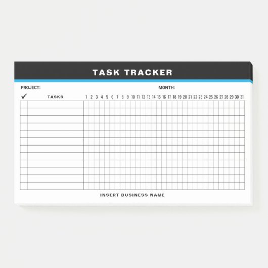Custom Name Project Task Tracker Post-It Notes (Voorkant)