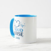 Custom Name Proud Nurse Coffee Mug Gift (Devant gauche)