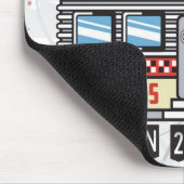 Custom NAME Retro 50s Diner Sign Fifties Atomic Muismat (Hoek)