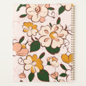 Custom Name Retro Floral Cream Peach Yellow (Dos)