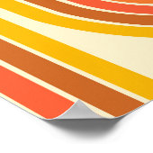 Custom Name Retro Rainbow Stripes Wall Art Poster (Hoek)