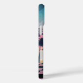 Custom Name Retro Synthwave Sunset Palm Trees Case-Mate iPhone Case (Achterkant / Rechts)