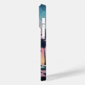 Custom Name Retro Synthwave Sunset Palm Trees Case-Mate iPhone Case (Achterkant / Links)