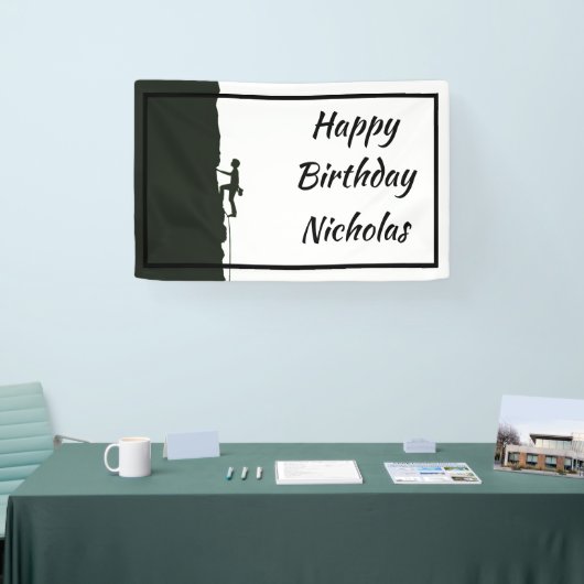 Custom Name Rock Mountain Climber Spandoek (Beurs)