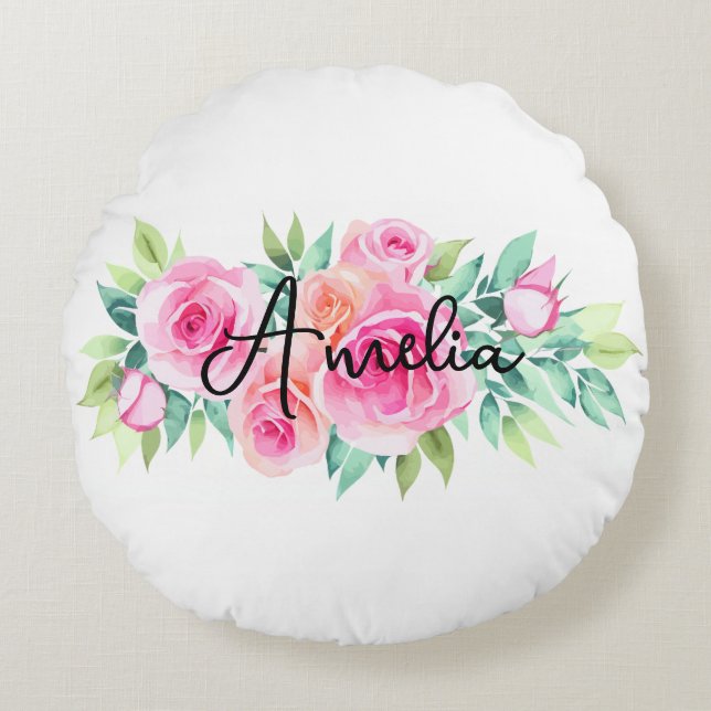 Custom Name Rond Kussen (Voorkant)