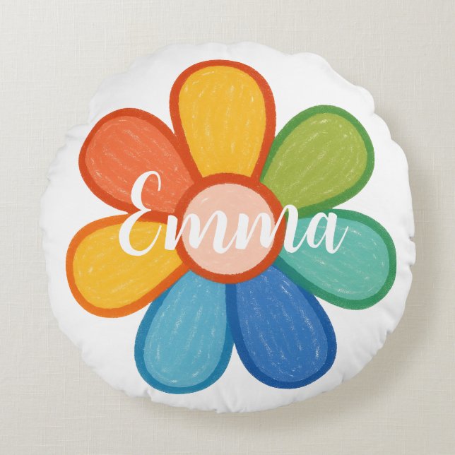 Custom Name Rond Kussen (Voorkant)