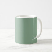 Custom Name Sage Green Mug | Personalized Minimal  (Devant droit)