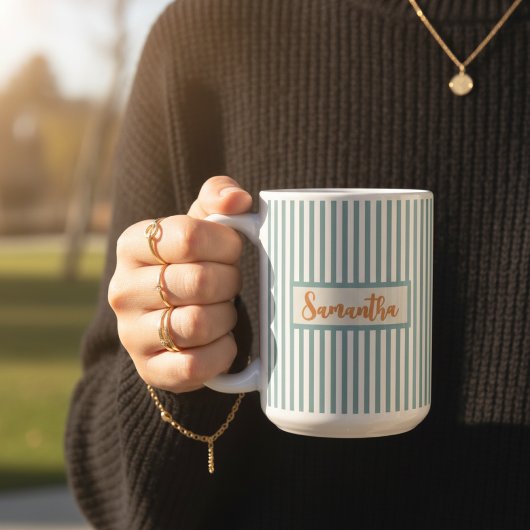 Custom Name Striped Mug Gift for Teens & Women