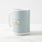 Custom Name Striped Mug Gift for Teens & Women (Devant gauche)