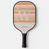 Custom Name Sunset Pastel Monogram Pickleball Paddle (Achterkant)