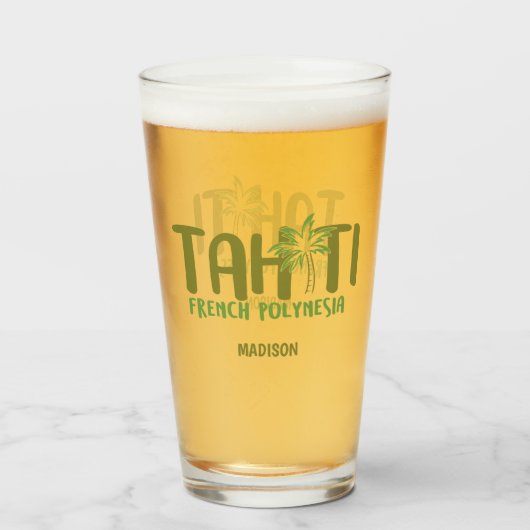 Custom Name Tahiti Glas (Achterkant gevuld)