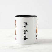 Custom Name Teacher Appreciation Mug - Cute Fox Mok (Midden)