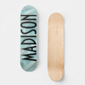 Custom Name Teal Opal Skateboard (Recto)