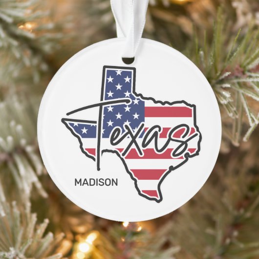 Custom Name Texas Ornament (Boom)