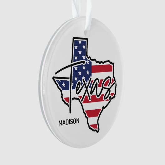 Custom Name Texas Ornament (voorkant)