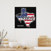 Custom Name Texas Poster (Keuken)
