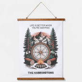 Custom Name & Text Camping Hangend Wandkleed (Voorkant)