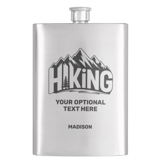 Custom Name & Text Hiking Flacon (Voorkant)