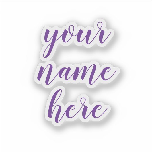 Custom Name Text Script Water Bottle Stickers (Voorkant)