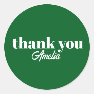 Custom Name Thank You Stickers