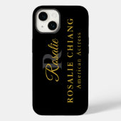 Custom Name & Title with Monogram Case-Mate iPhone Case (Achterkant)