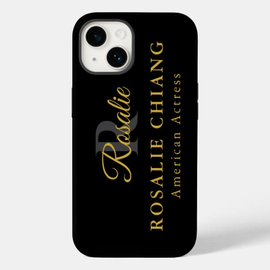 Custom Name & Title with Monogram Case-Mate iPhone Case (Achterkant)