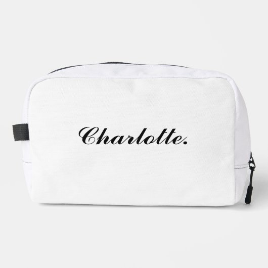 Custom Name Travel Toiletry Bag Dopp Kit Toilettasje (Voorkant)