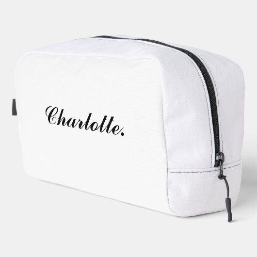 Custom Name Travel Toiletry Bag Dopp Kit Toilettasje (Rechterhoek)