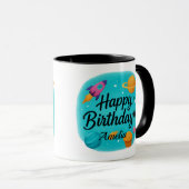 Custom Name Turquoise 21st Birthday Mok (Voorkant rechts)