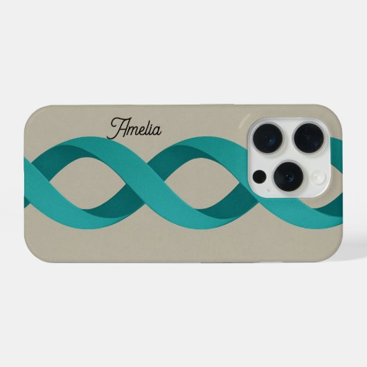Custom Name Turquoise Spiral Bands (Verso Horizontal)