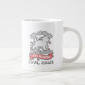 Custom Name Valentine 6lb of Fluff 7lb of Zoomies Extra Grote Beker (Rechts)