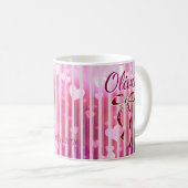 Custom Name Valentine Mug | Personalized Pink Hear (Devant droit)