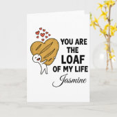 Custom Name Valentine's Card for Her or Him Kaart (Gele Bloem)